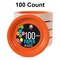100 Count Orange Paper Plates 9 Inch Heavy Duty Disposable Plates for Parties and Events